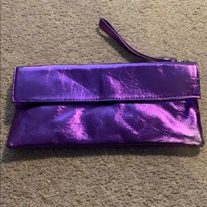 Metallic purple clutch